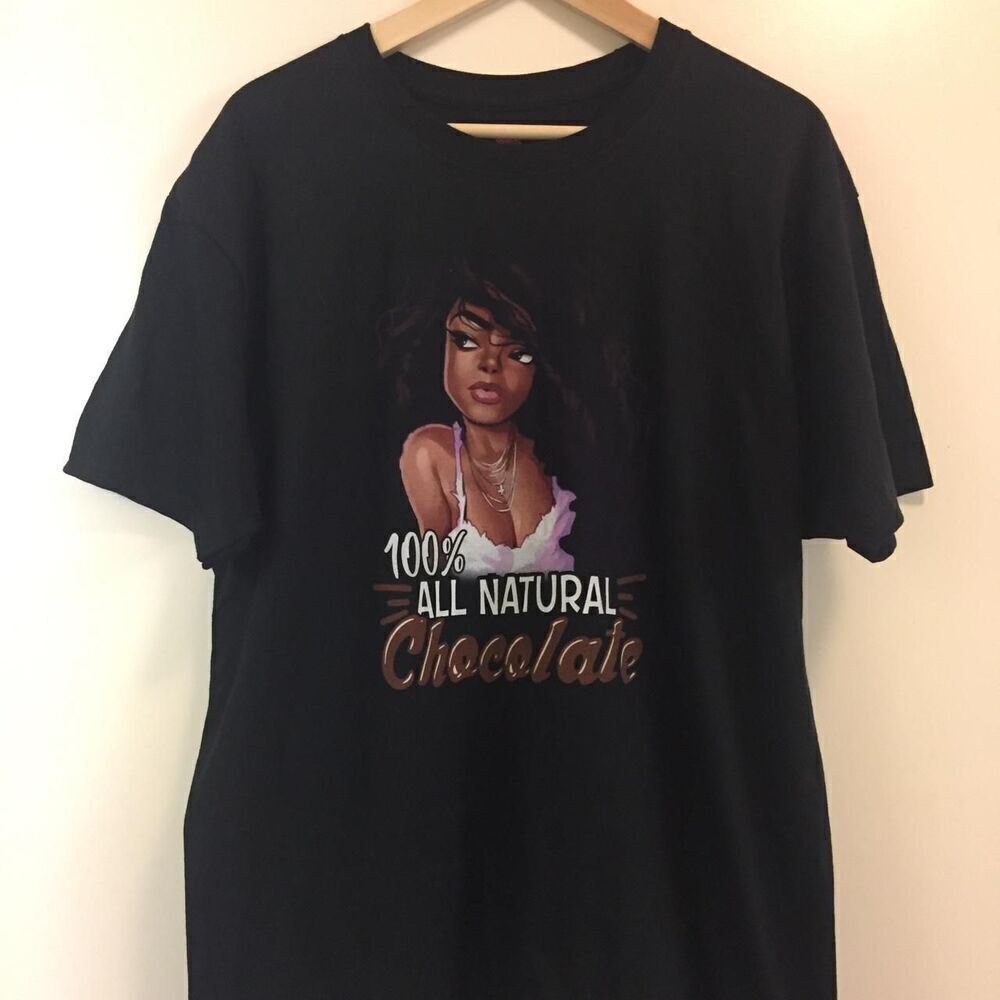 100% All Natural Chocolate T-shirt size Large